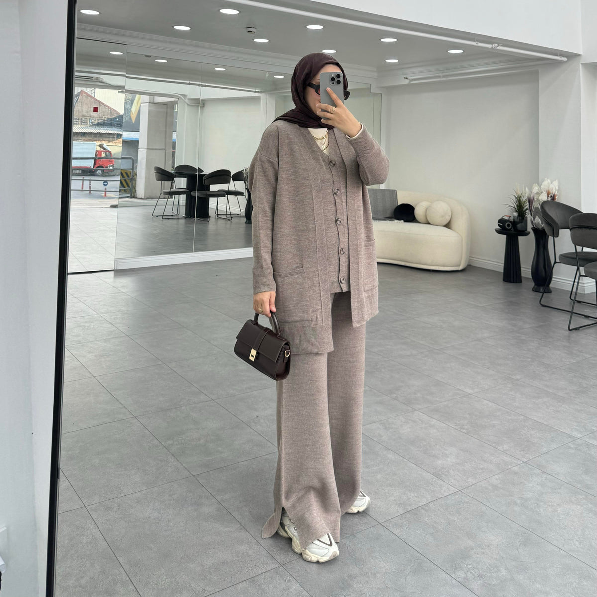 3 Piece Knitwear Set | Hijab outfit coord | Noor Hojicha