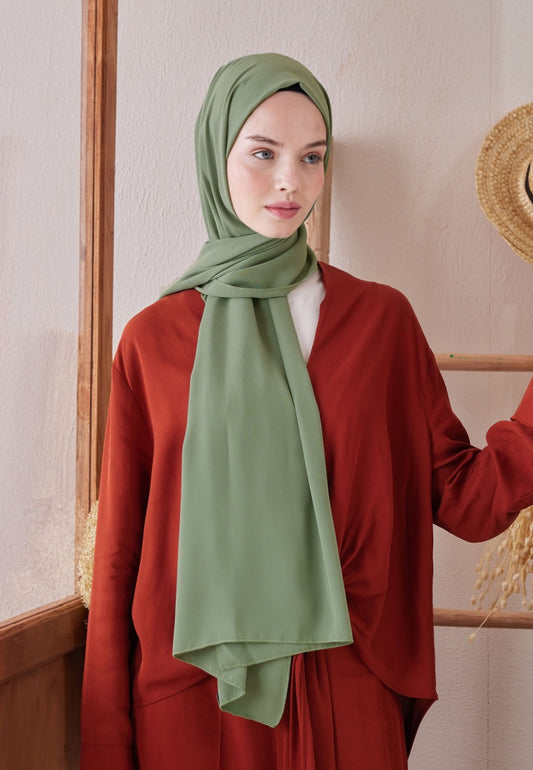 Premium Chiffon Hijab | Olive