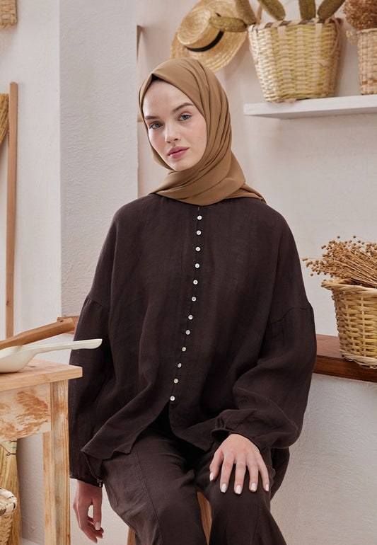 Premium Chiffon Hijab | Matte Camel