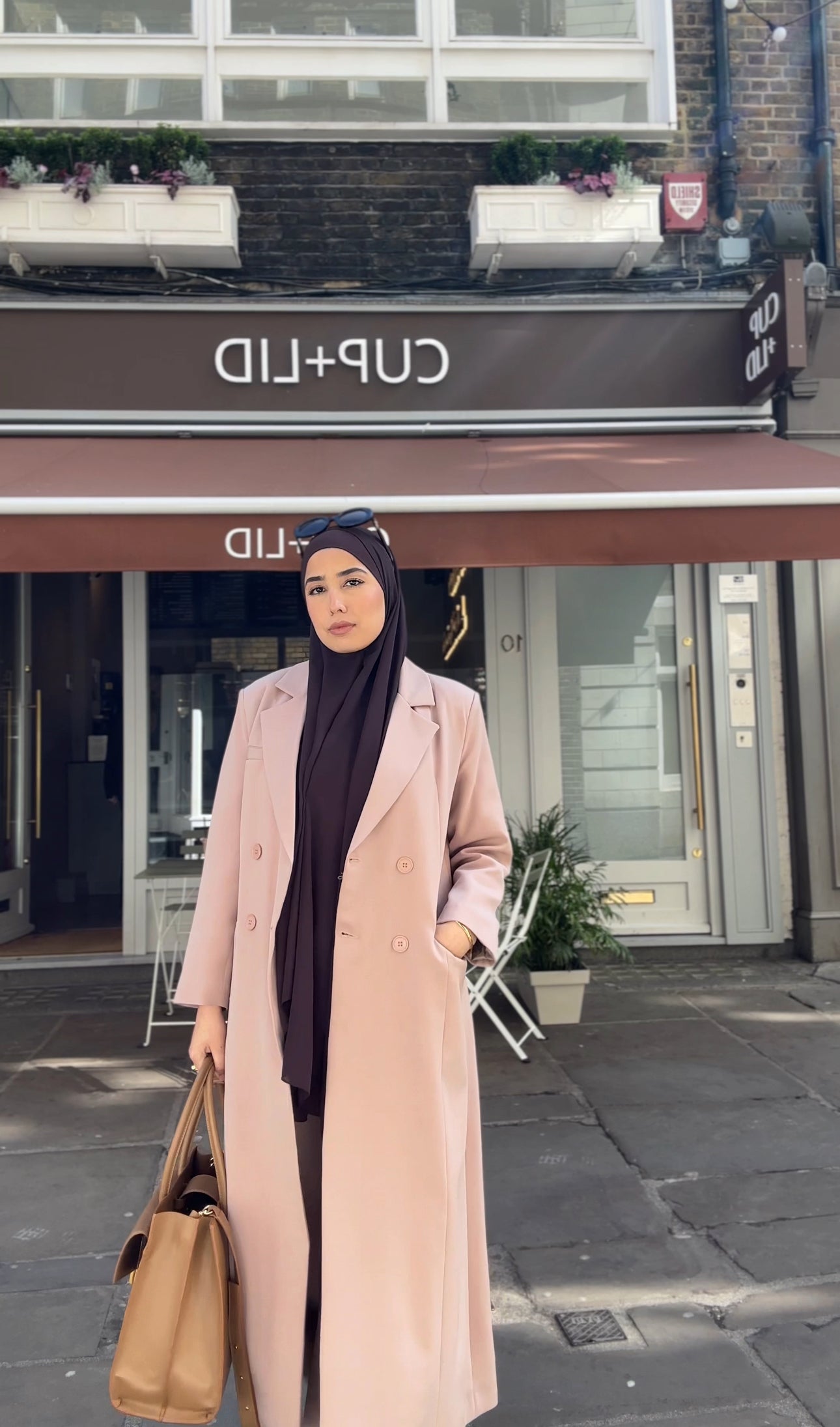 Melek 2 pcs Blazer Abaya Set | Abaya suit UK | Sand