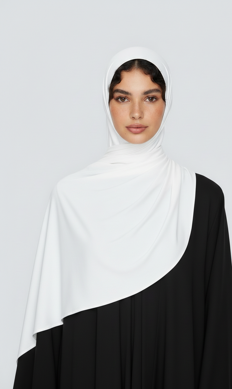Liquid Jersey Scarf | Dutch Hijab | White
