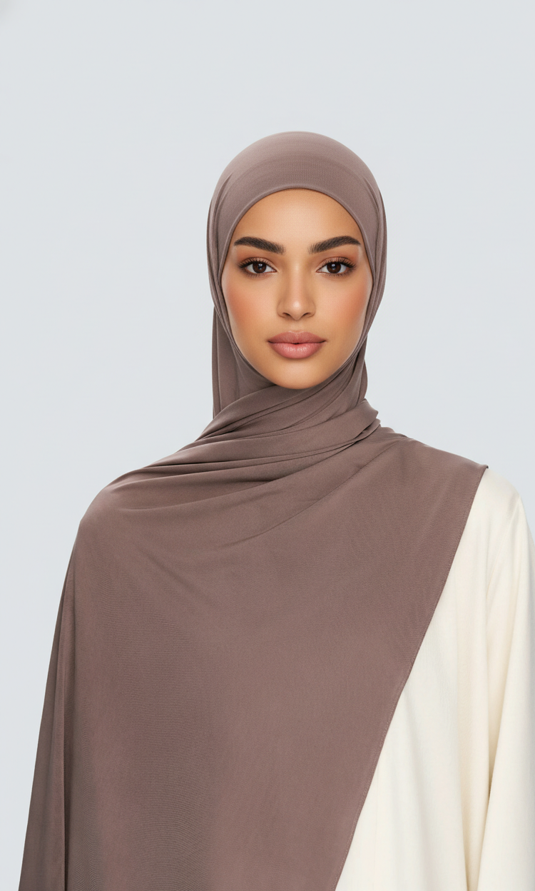 Liquid Jersey Scarf | Dutch Hijab | Mink