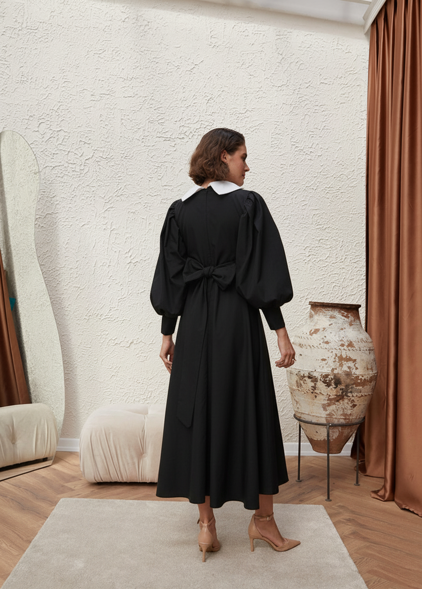 BELLE MODEST OCCASIONAL WAER DRESS | BLACK PEARL