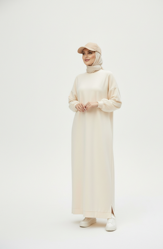 Essential Cotton Dress Hijab | Cream