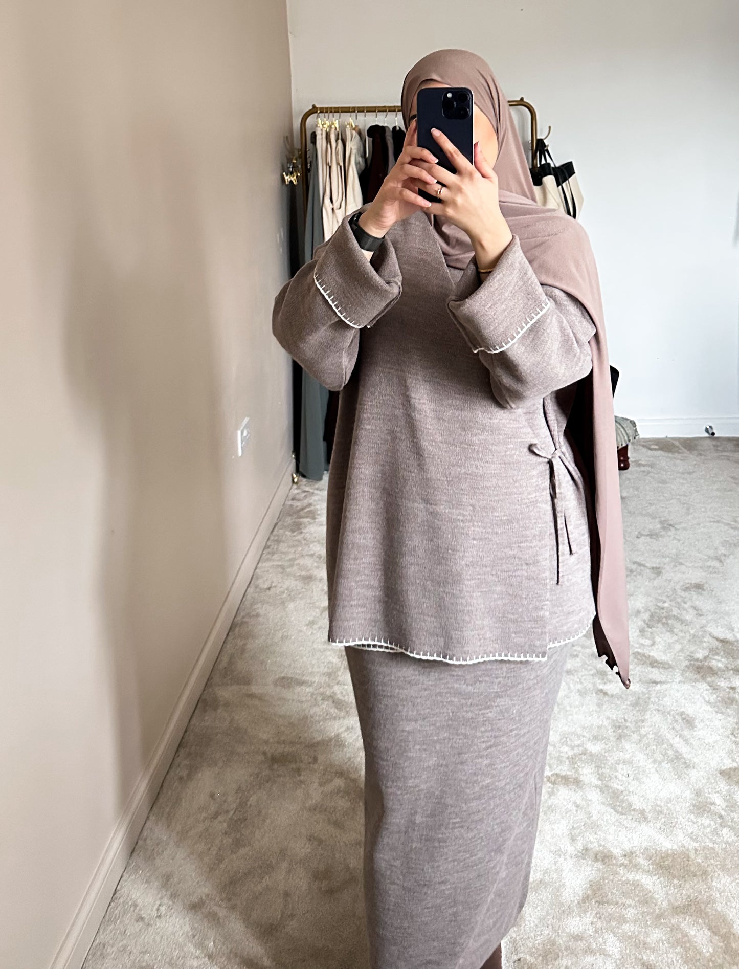 Lara Kimono skirt set | Knit skirt set kimono style | Hojicha