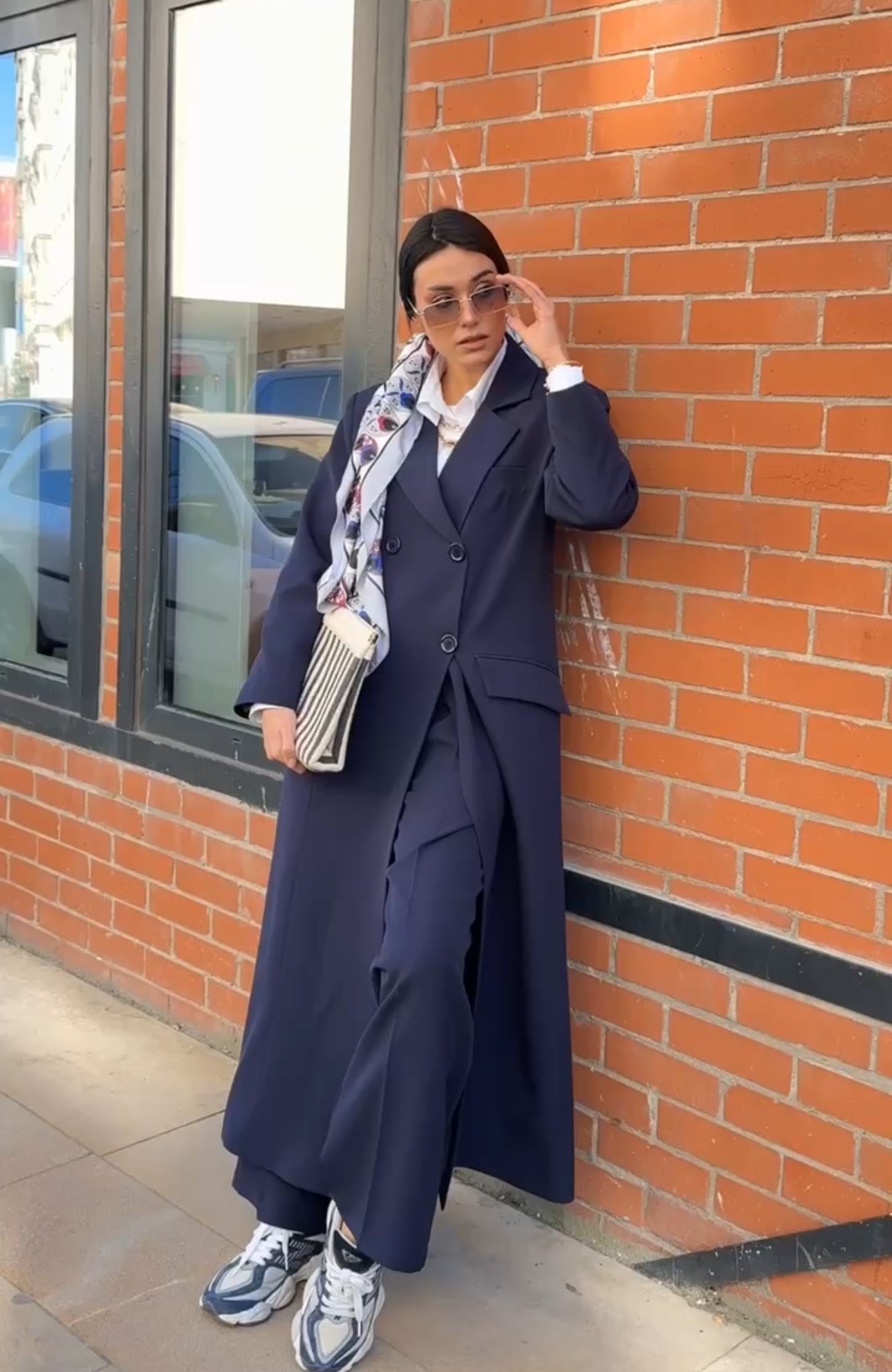 2 Piece Blazer Abaya Set | Abaya suit UK | Bleu Marine