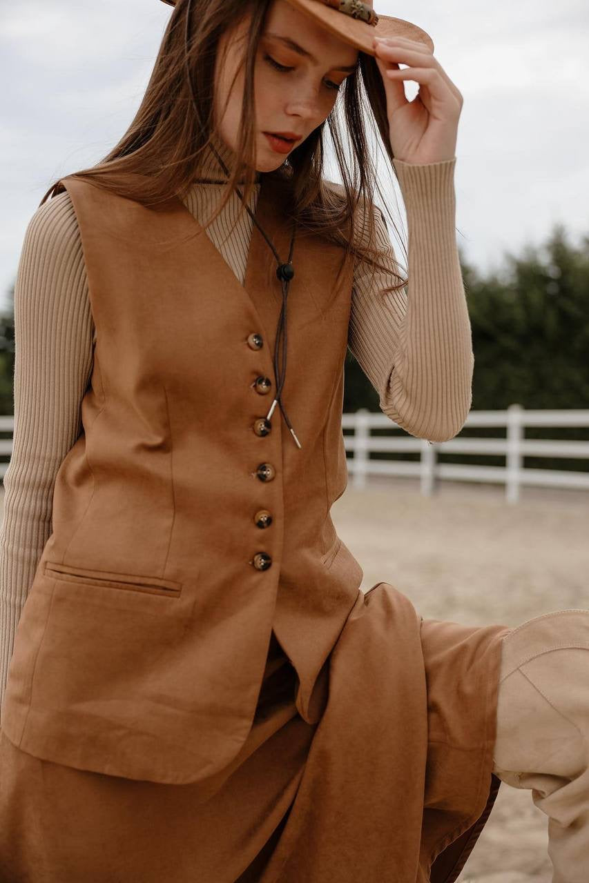 WAISTCOAT SKIRT SUIT CO-ORD SET | SAHRA