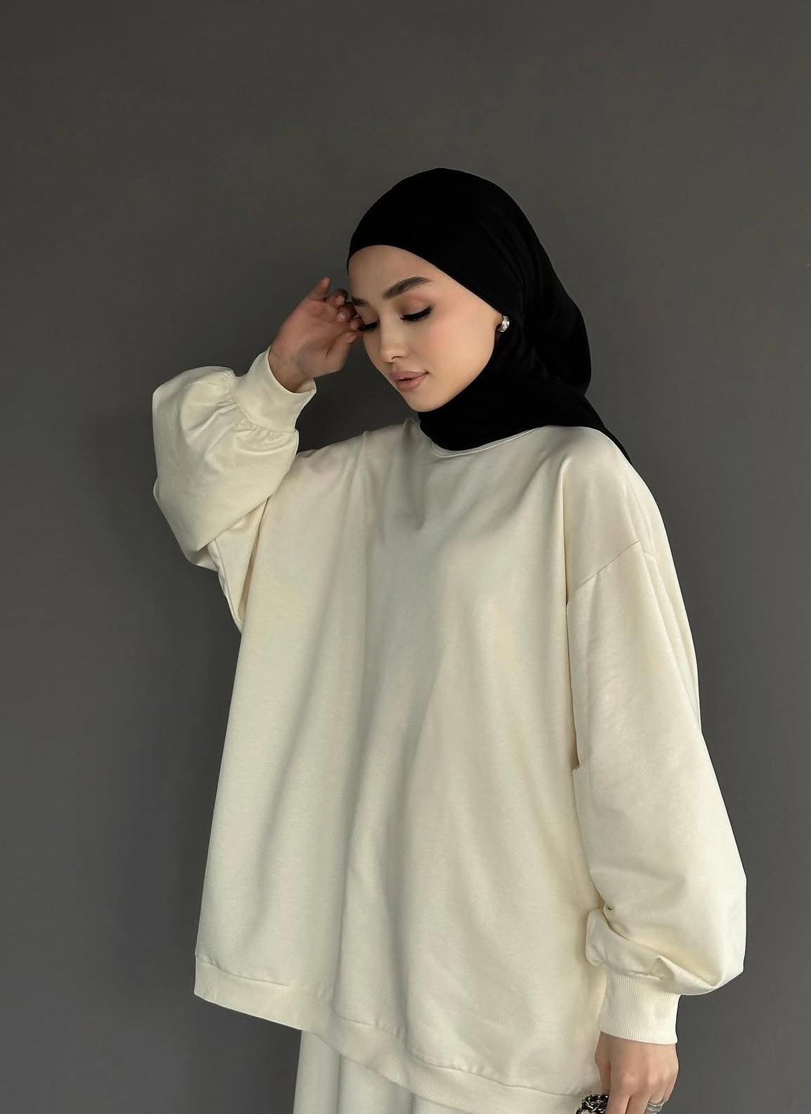 HAZAL COTTON SKIRT SET CO-ORD | CREAM