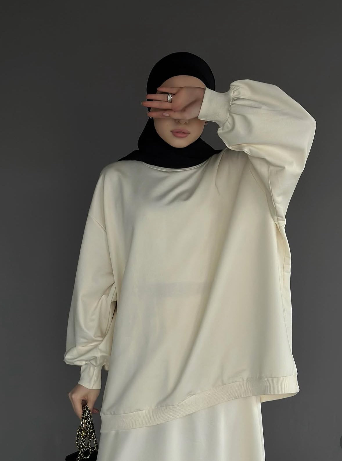 HAZAL COTTON SKIRT SET CO-ORD | CREAM