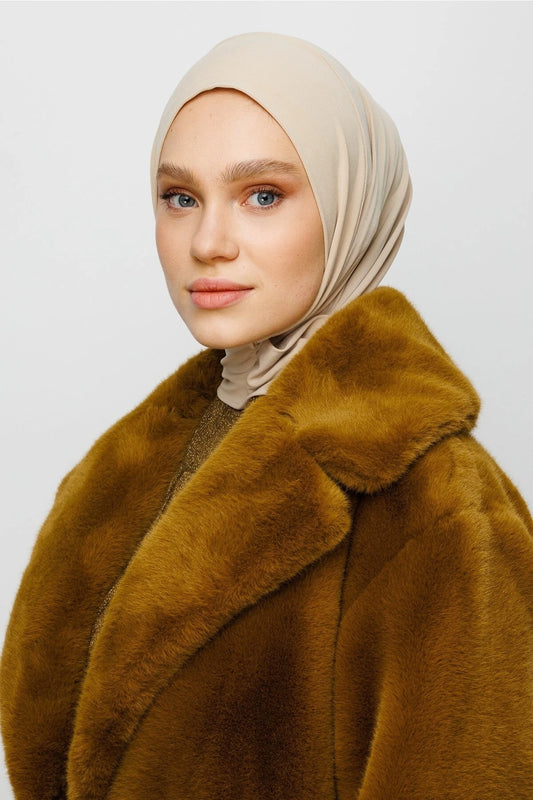 PRACTICAL JERSEY HIJAB | 5 SECONDS HIJAB | Light Beige