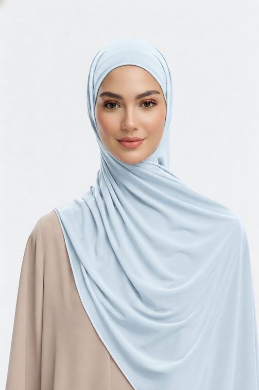 Liquid Jersey Scarf | Dutch Hijab | Cristal Blue