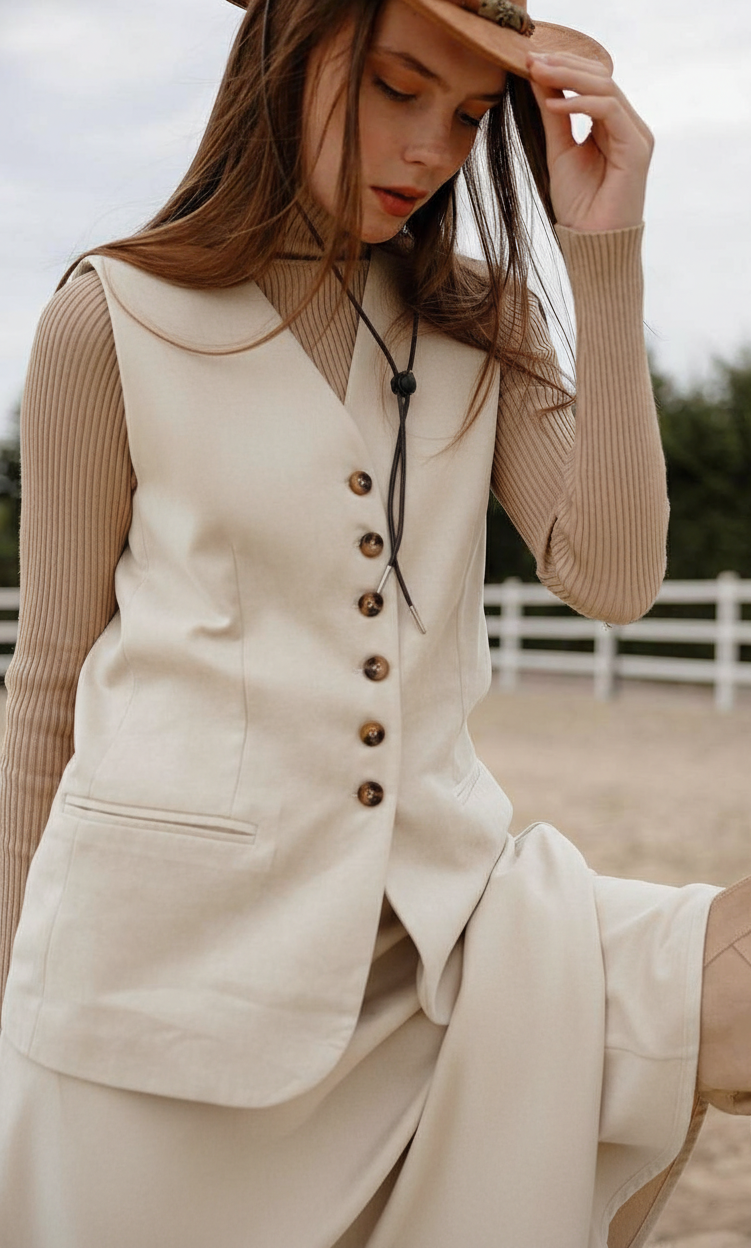 Waistcoat skirt set - Hijab Vest Cood  | Lara