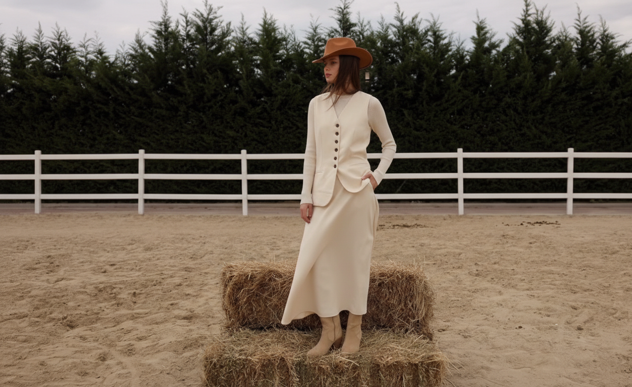 Waistcoat skirt set - Hijab Vest Cood  | Lara