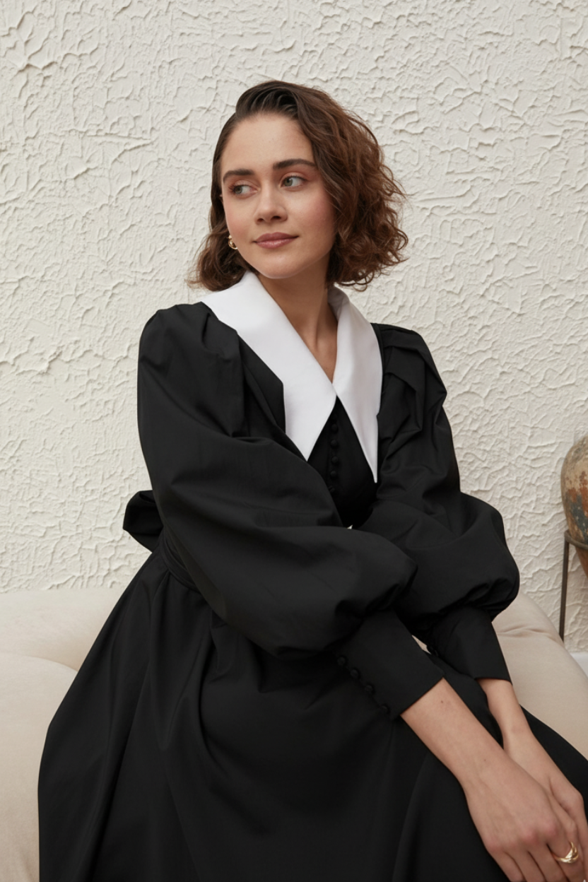 BELLE MODEST OCCASIONAL WAER DRESS | BLACK PEARL