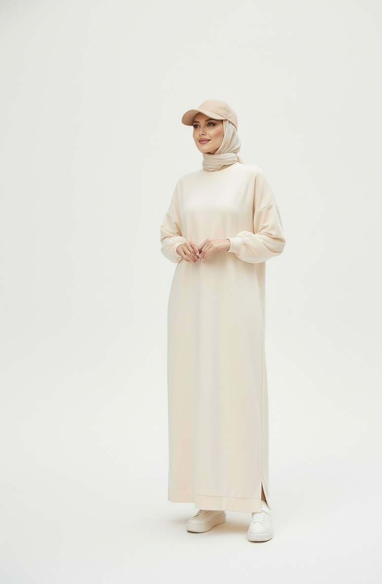 Essential Cotton Dress Hijab | Cream