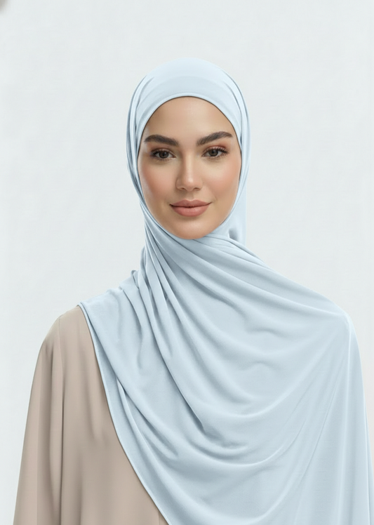 Liquid Jersey Scarf | Dutch Hijab | Cristal Blue