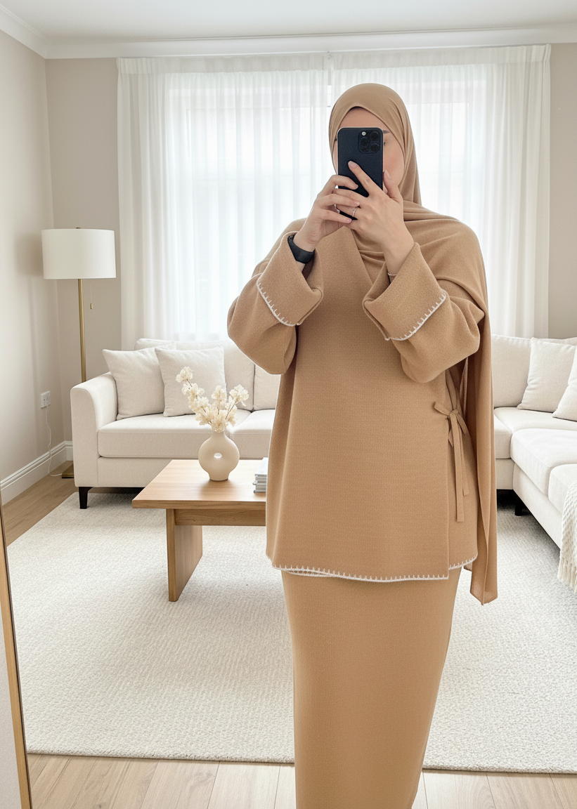 Lara Kimono skirt set | Knit skirt set kimono style | Desert