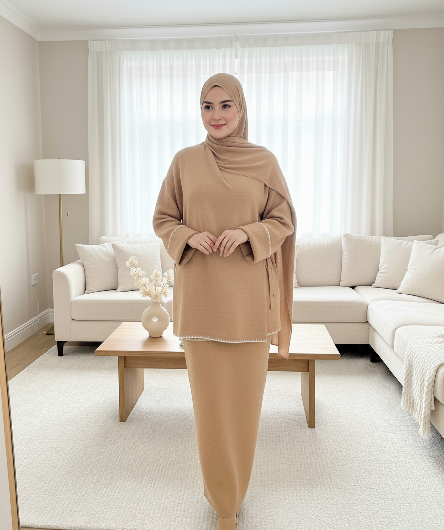 Lara Kimono skirt set | Knit skirt set kimono style | Desert