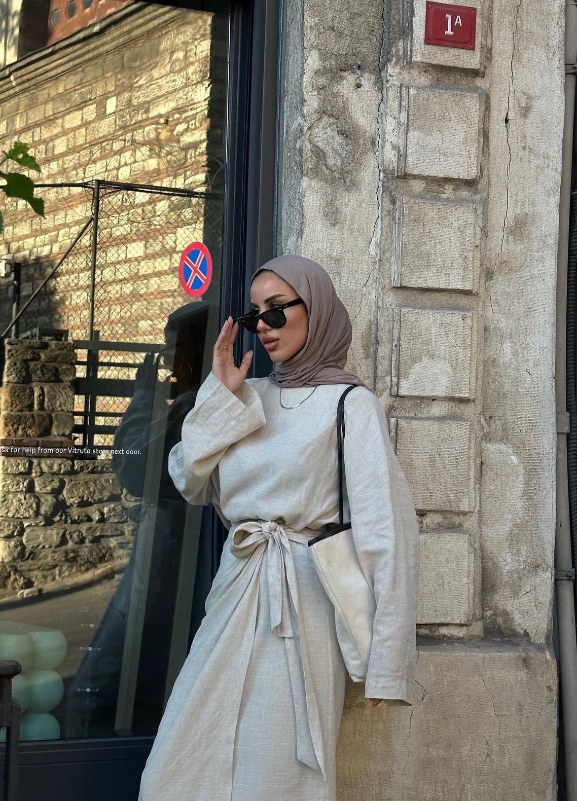 NALA  MAXI CROSS WRAP SKIRT SET |HIJAB SUMMER SKIRT COORD WOMEN | IVORY