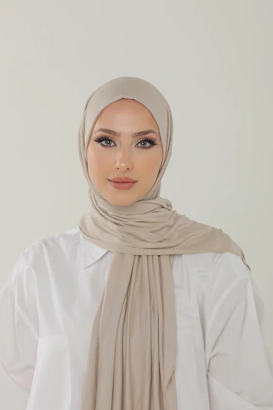 AMIRA PREMIUM JERSEY HIJAB | AMIRA | LIGHT STONE