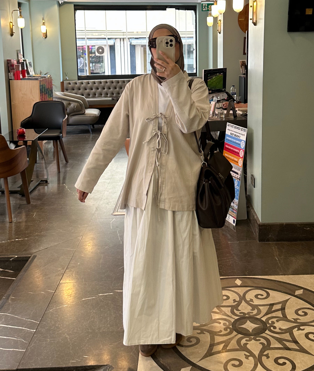 ARYA KIMONO TOP | Grey Taupe