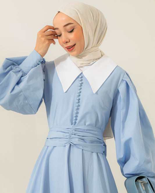 BELLE MODEST OCCASIONAL WAER DRESS | POWDER BLUE