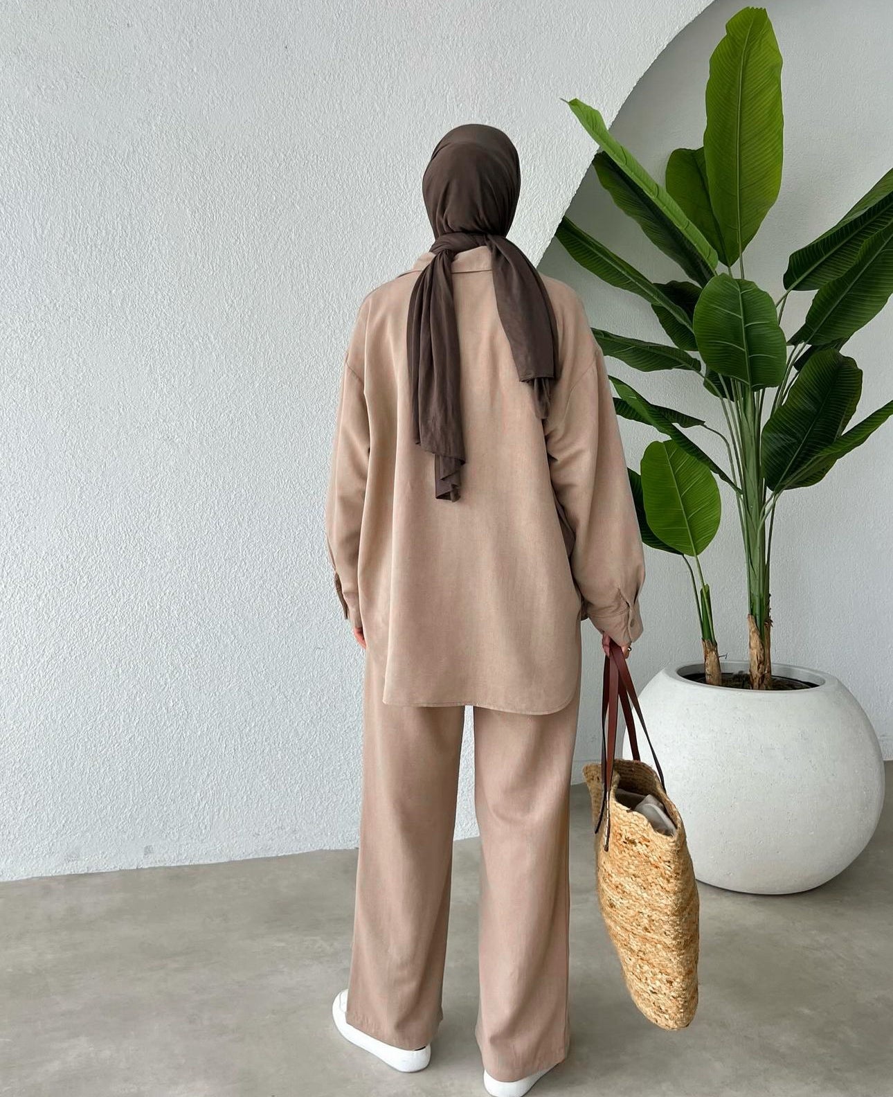 MARIAM HIJAB COORD | TROUSERS SET | COOKIE DOUGH