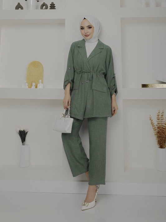 SAHAR HIJAB COORD | TROUSERS SET | KHAKI