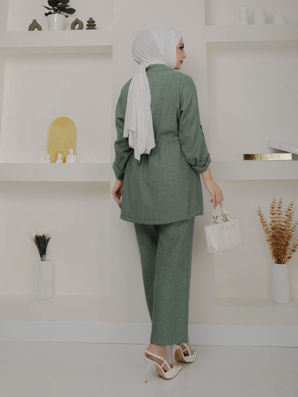 SAHAR HIJAB COORD | TROUSERS SET | KHAKI