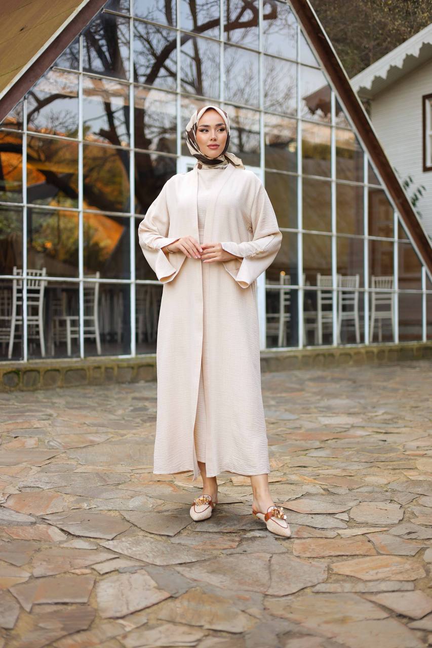 YAFA ESSENTIAL ABAYA SET | IVORY