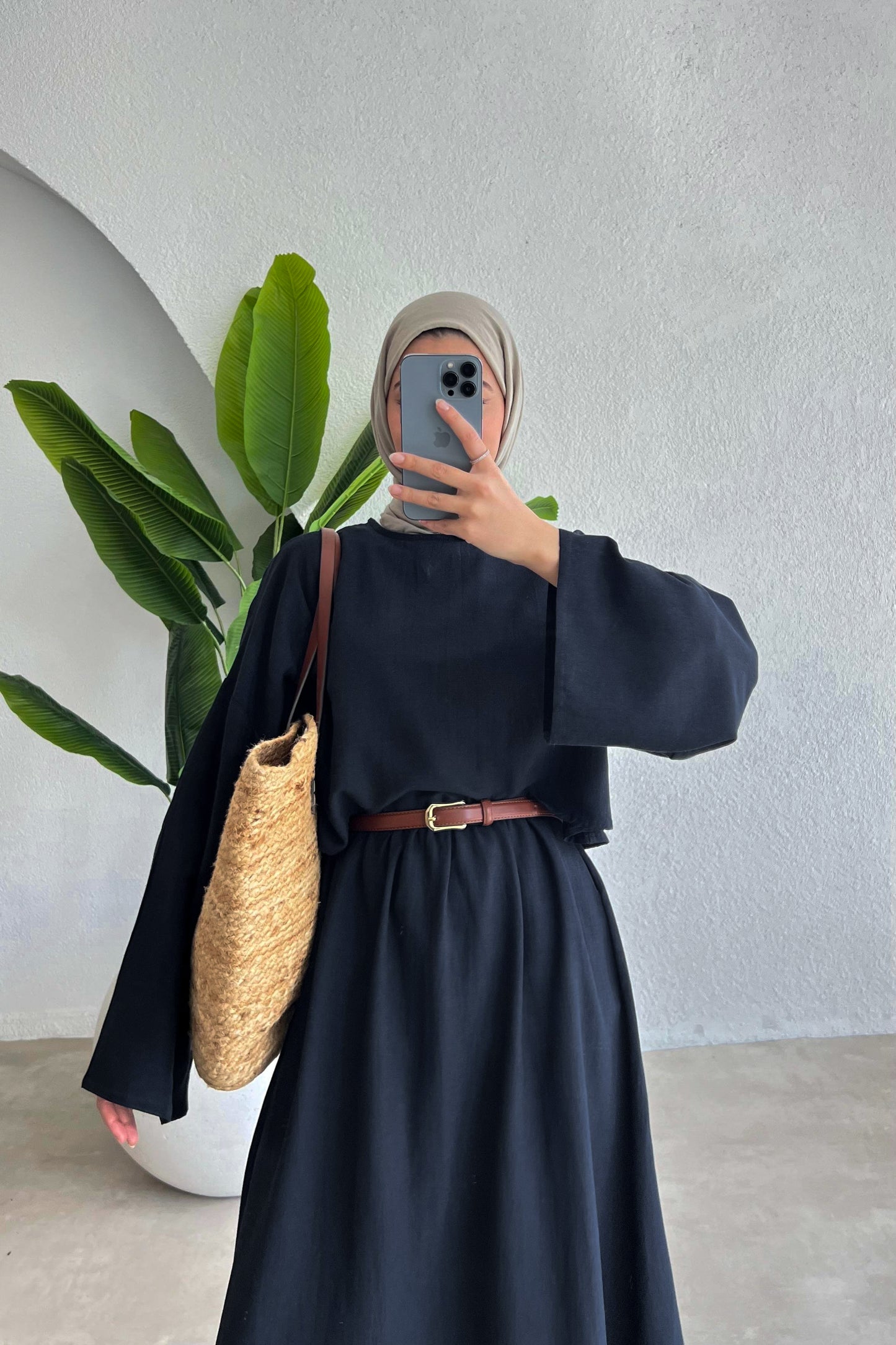 AREEJ SKIRT SET CO-ORD | HIJAB SKIRT CO-ORD UK | DESERT BLACK