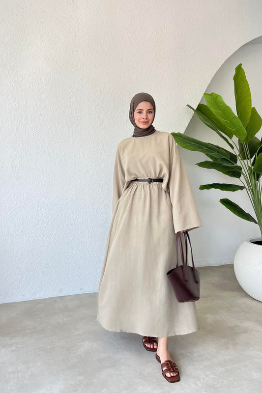 AREEJ SKIRT SET CO-ORD | HIJAB SKIRT CO-ORD UK | DESERT SAND