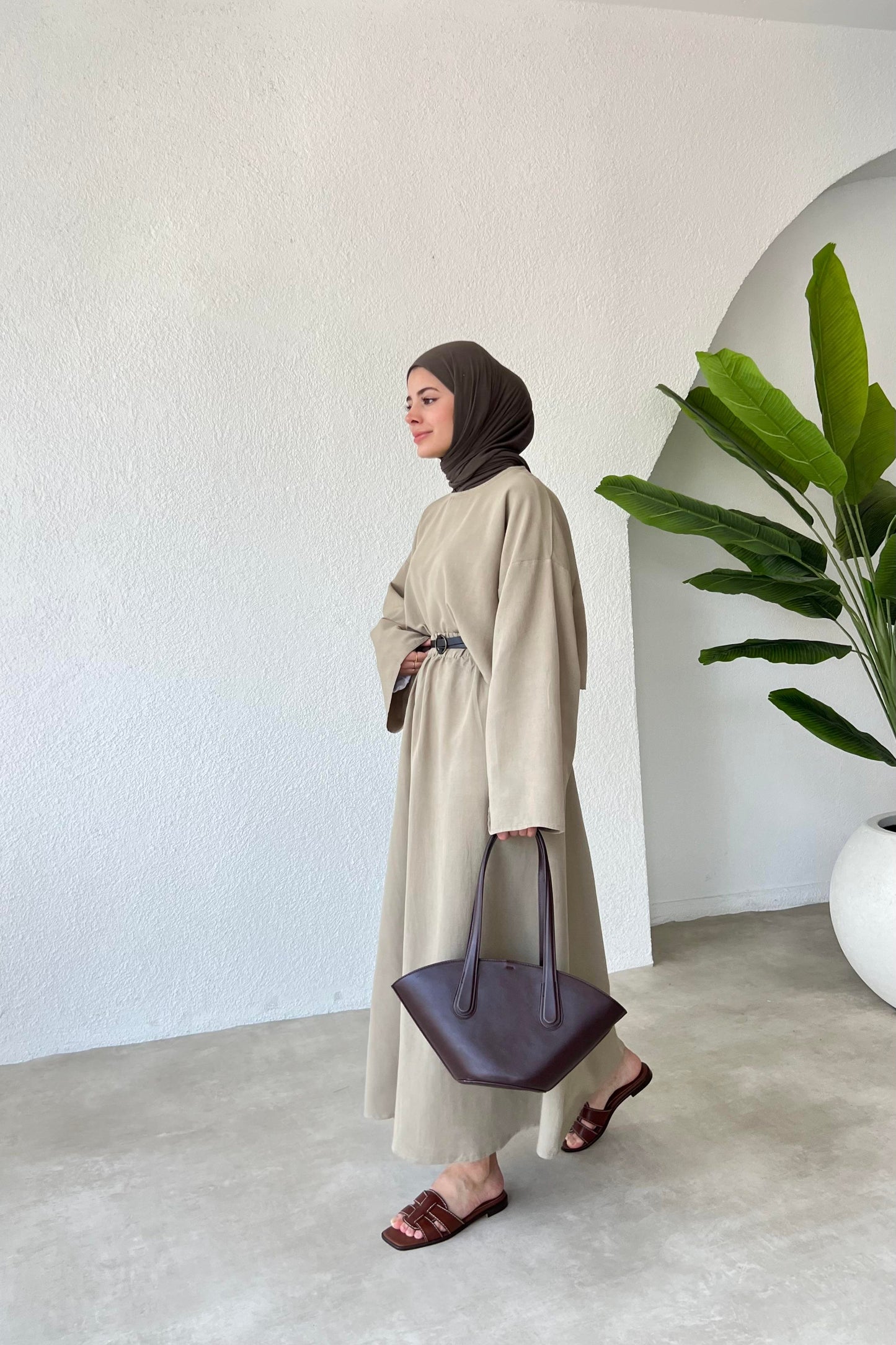 AREEJ SKIRT SET CO-ORD | HIJAB SKIRT CO-ORD UK | DESERT SAND