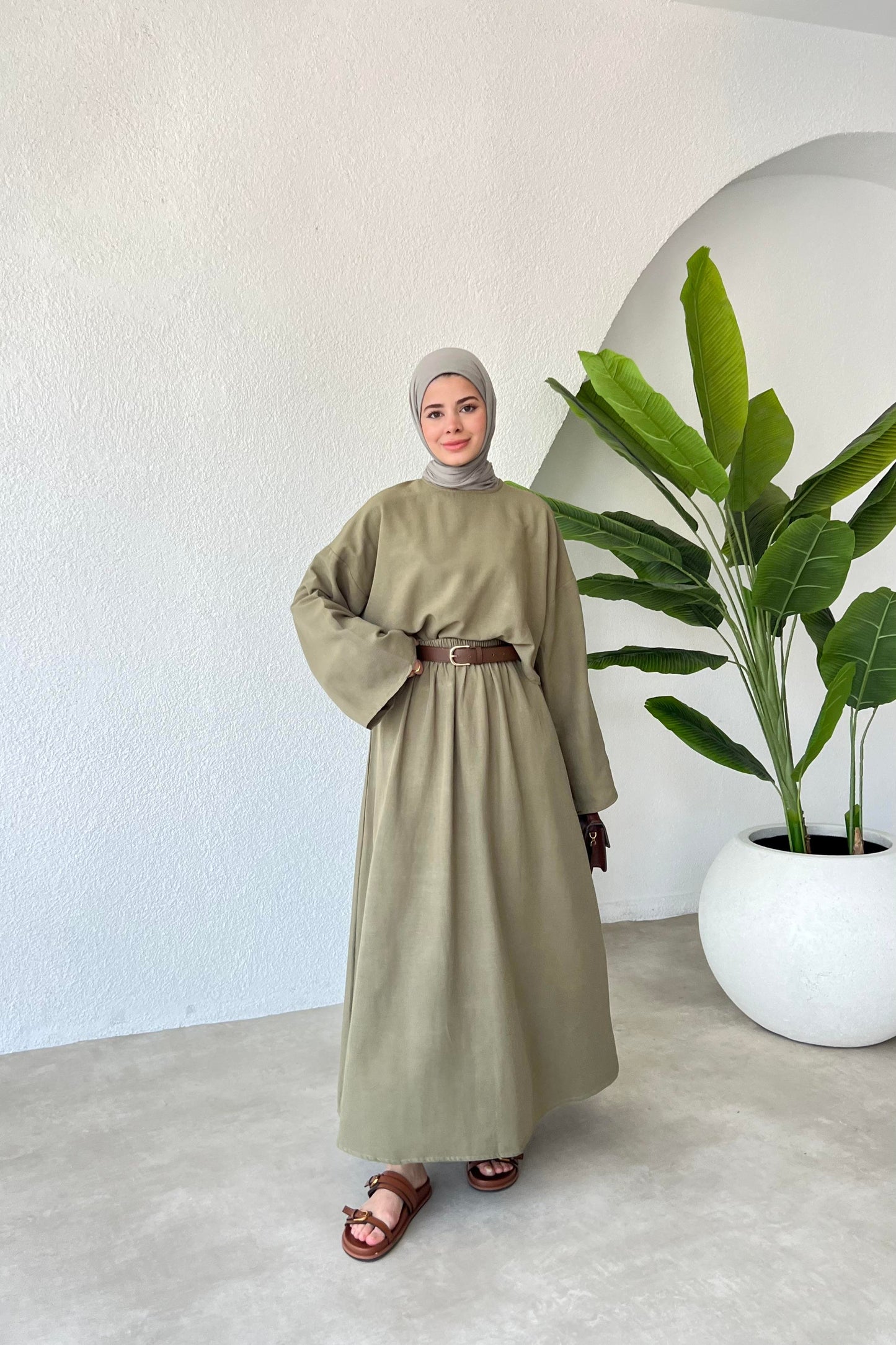 AREEJ SKIRT SET CO-ORD | HIJAB SKIRT CO-ORD UK | SOFT SAGE