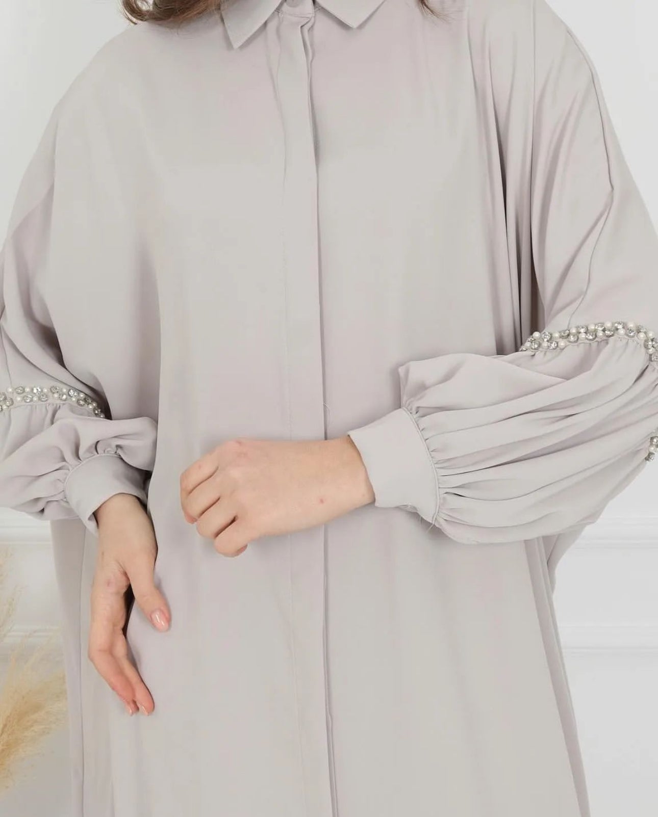 MAYA SILK ABAYA DRESS | EID ABAYA DREES UK | STONE