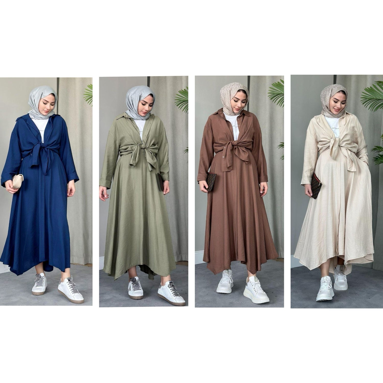 SOFIA LINEN TROUSERS SET | TROUSERS HIJAB COORS | IVORY