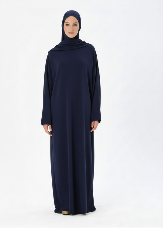Essential Basic Dress Hijab | Dark BLUE