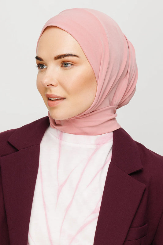 PRACTICAL JERSEY HIJAB | 5 SECONDS HIJAB | Salmon