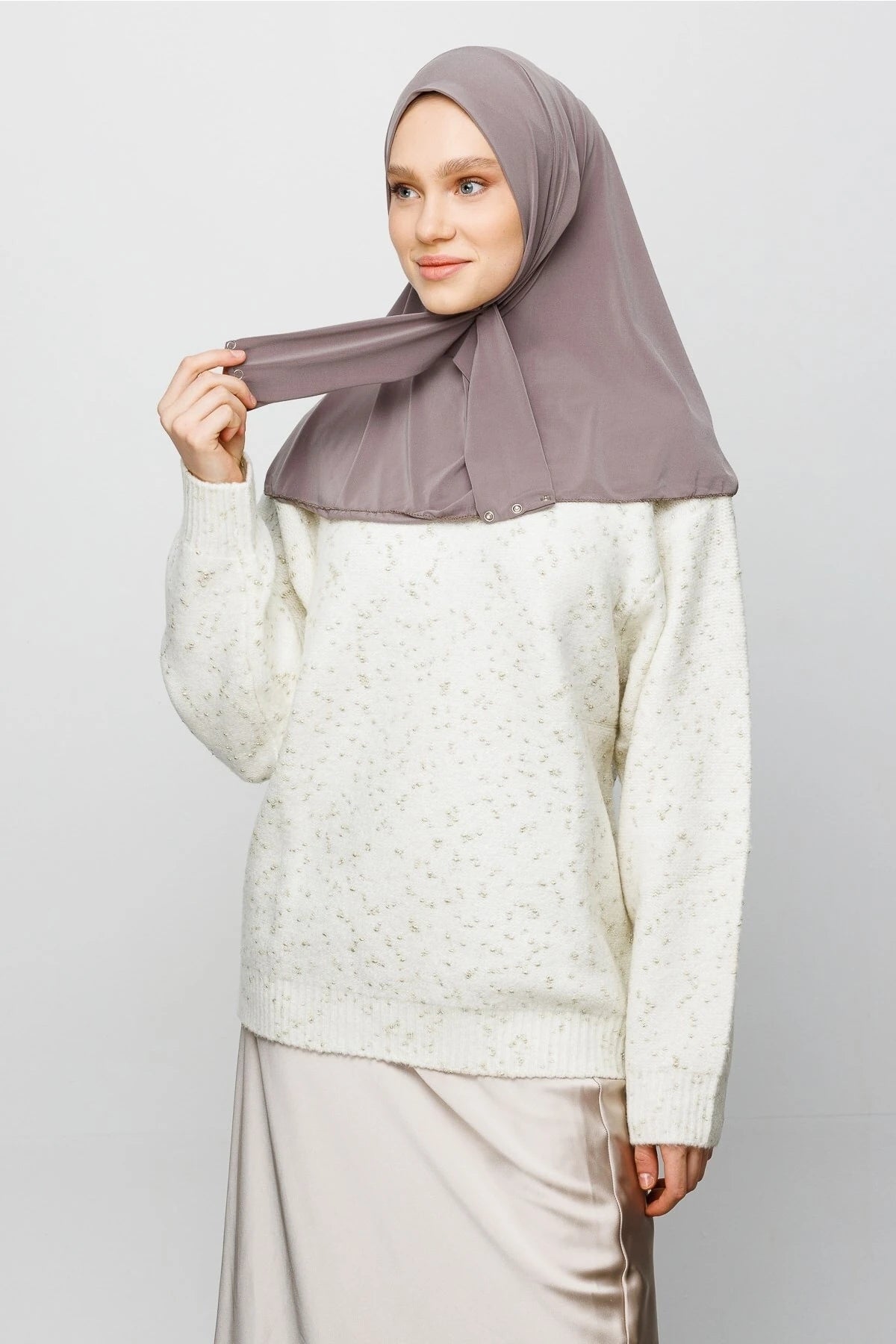 PRACTICAL JERSEY HIJAB | 5 SECONDS HIJAB | DEEP TAUPE