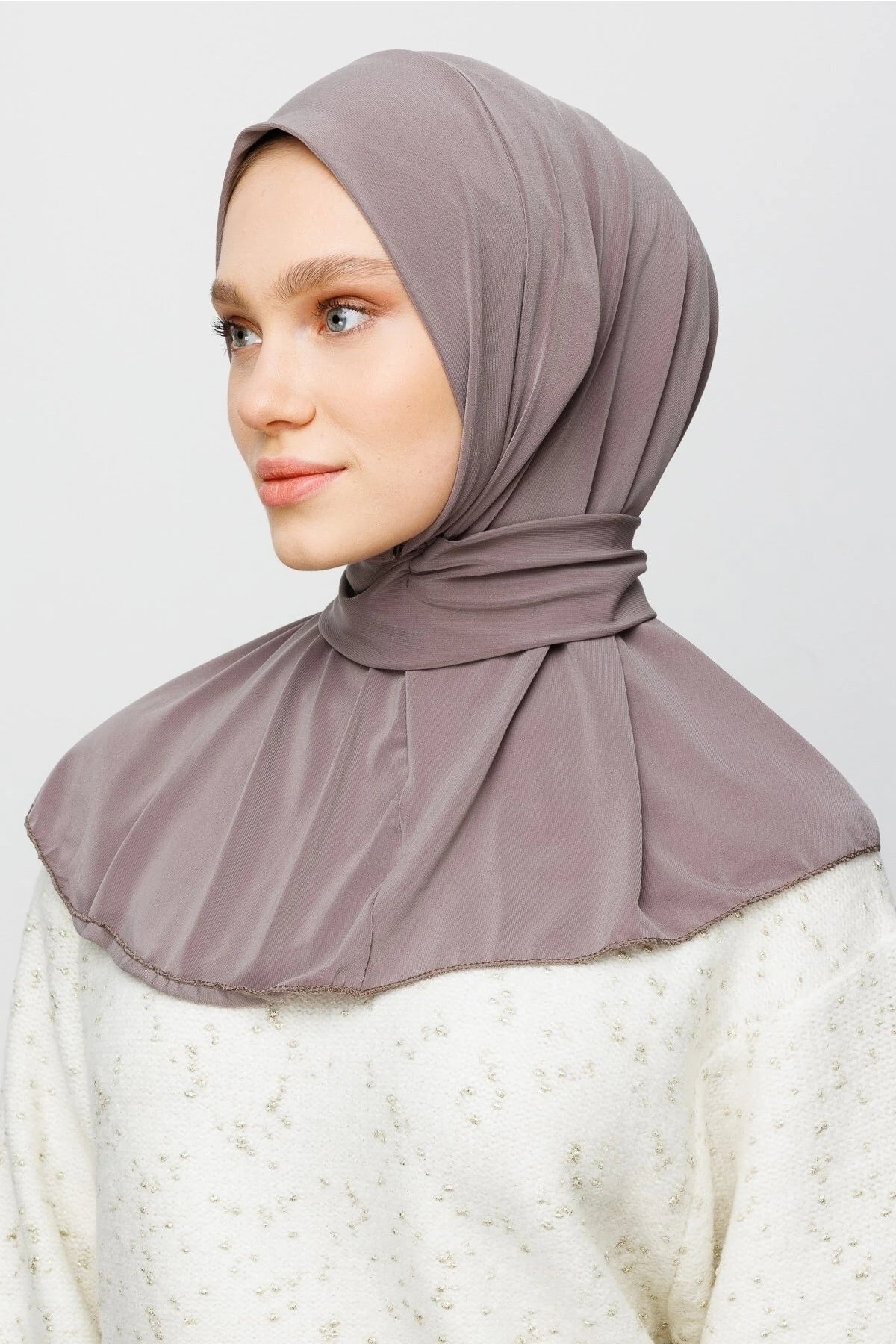 PRACTICAL JERSEY HIJAB | 5 SECONDS HIJAB | DEEP TAUPE