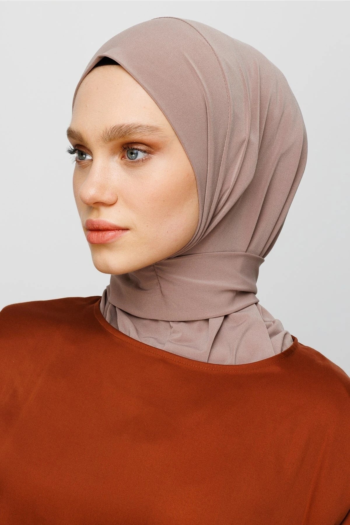 PRACTICAL JERSEY HIJAB | 5 SECONDS HIJAB | AESTHETIC TAUPE